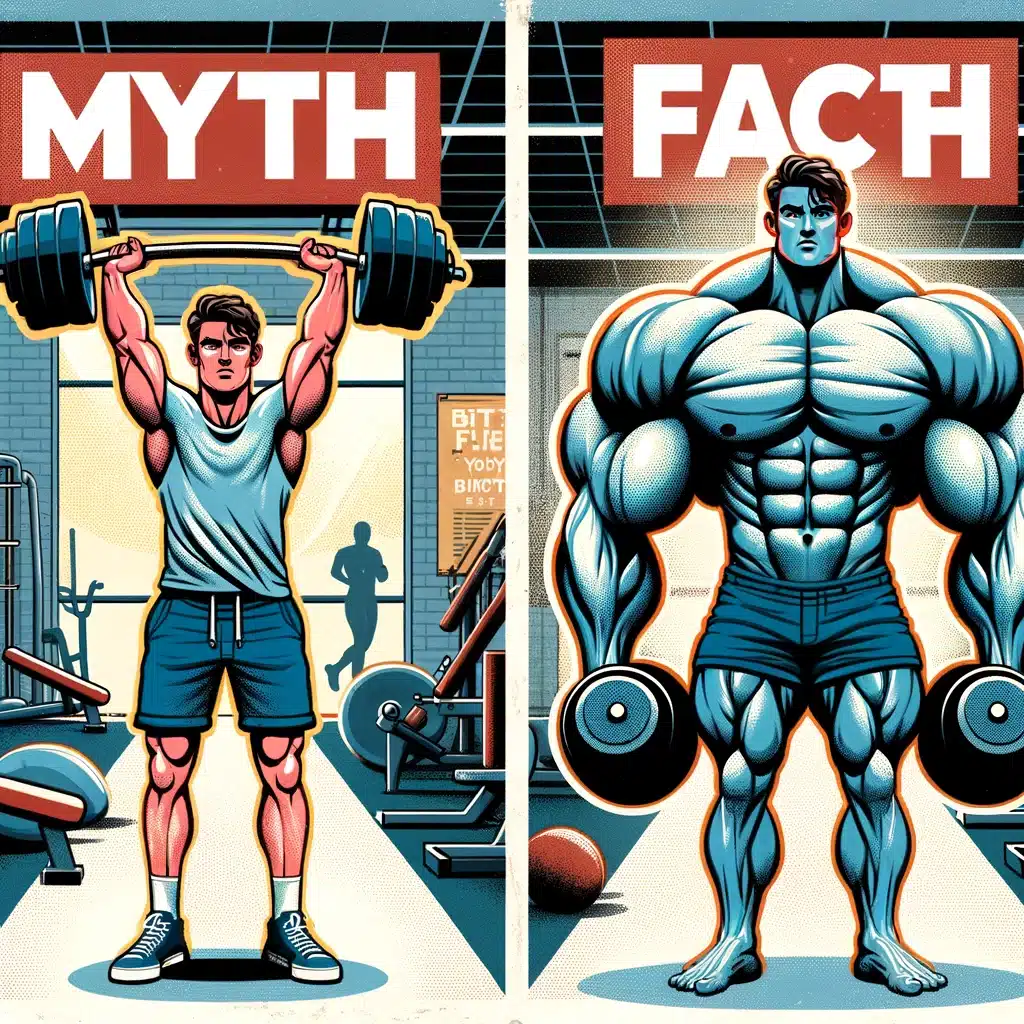 the myth that lifting heavy weights makes you bulky