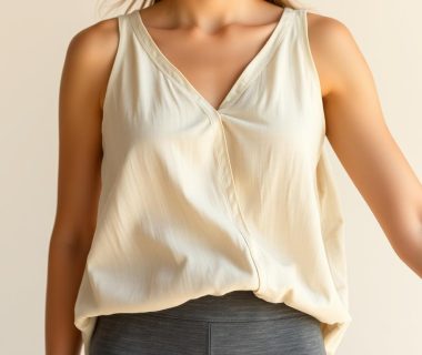 linen top with workout pants